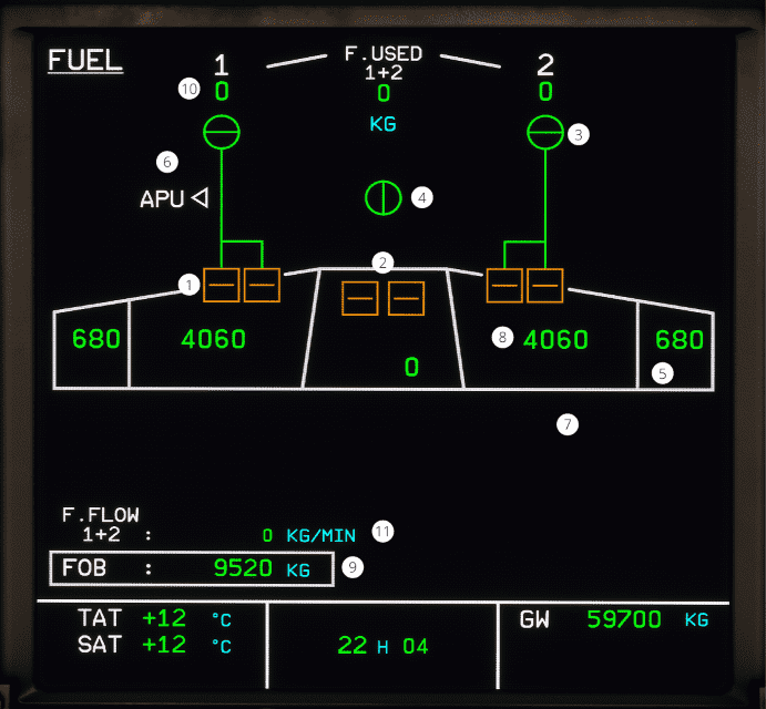 FUEL ECAM page